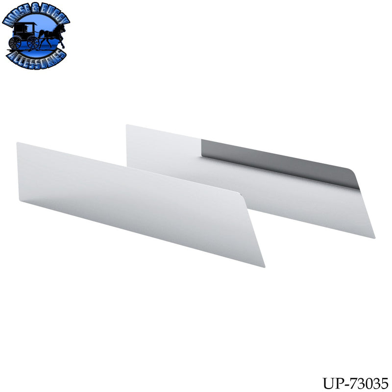 UP-73035 430 Stainless Steel 6" Chop Top Window Trim For 2006-2016 International Prostar With Sealed Vent Window (Pair)