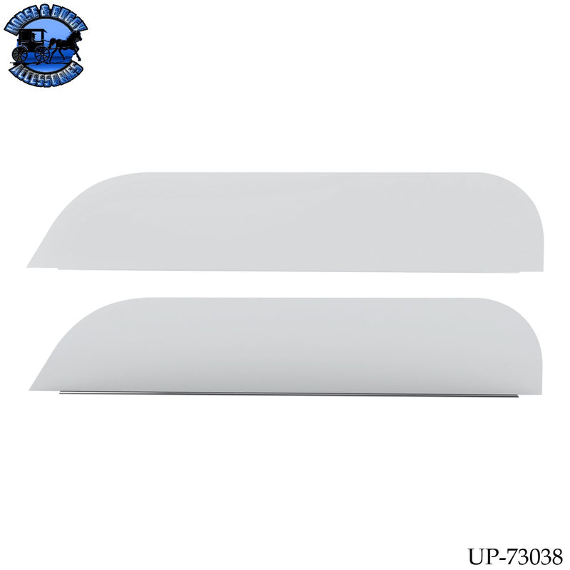 UP-73038 430 Stainless Steel 5.5" Chop Top Window Trim For 2021-2026 Western Star 49X SBA Low Roof (Pair)
