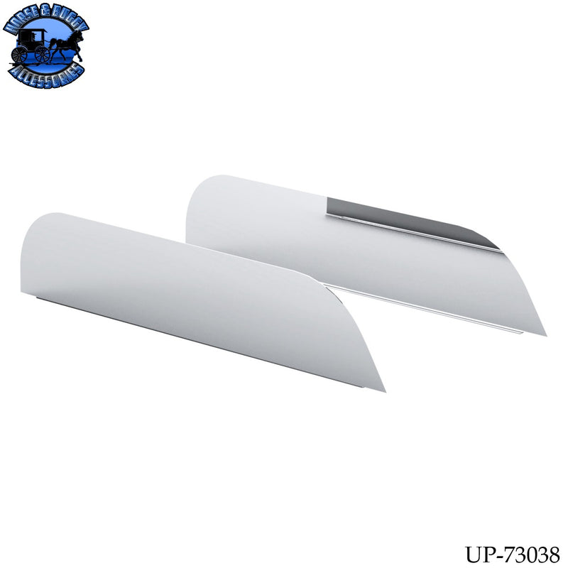 UP-73038 430 Stainless Steel 5.5" Chop Top Window Trim For 2021-2026 Western Star 49X SBA Low Roof (Pair)
