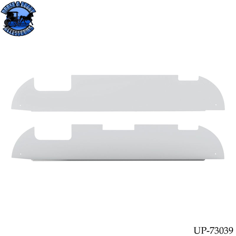 UP-73039 430 Stainless Steel 5" Chop Top Window Trim For 2006+ Mack Pinnacle CH (Pair)