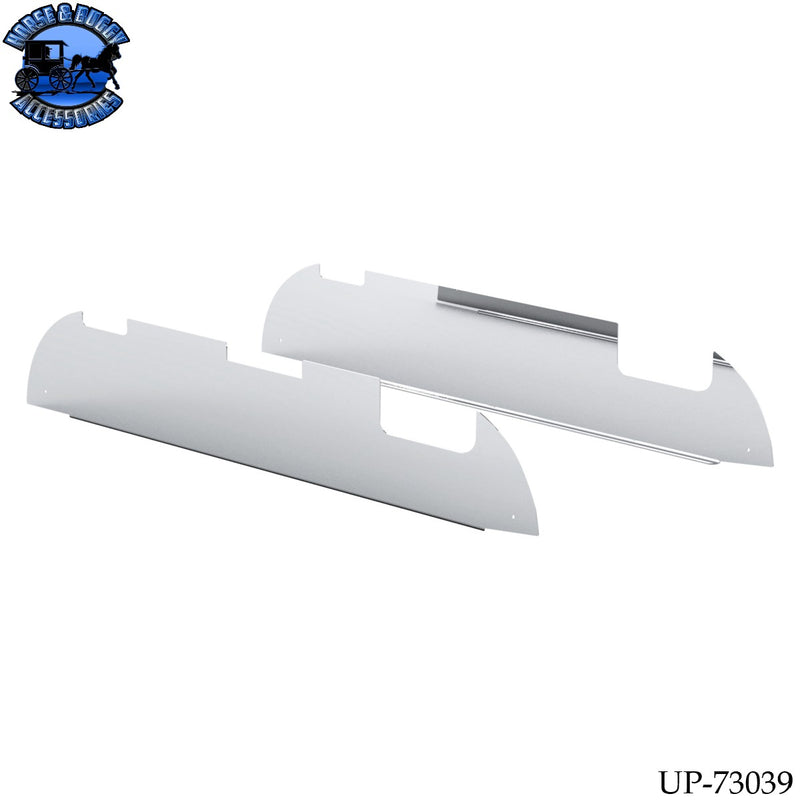 UP-73039 430 Stainless Steel 5" Chop Top Window Trim For 2006+ Mack Pinnacle CH (Pair)