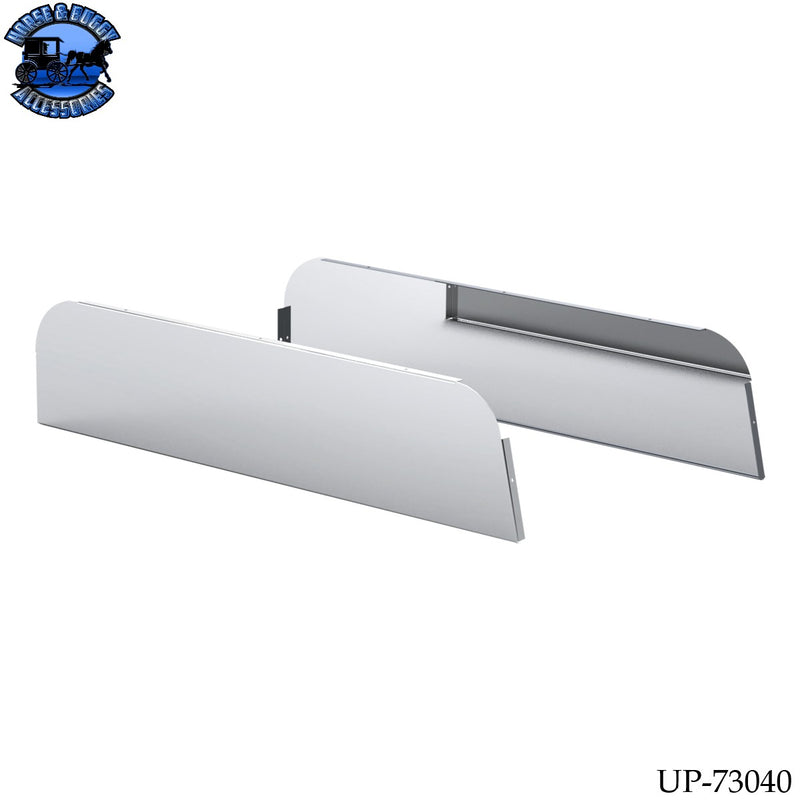 UP-73040 430 Stainless Steel 5" Chop Top Window Trim For 2019+ Mack Anthem, Pinnacle, Vision (Pair)