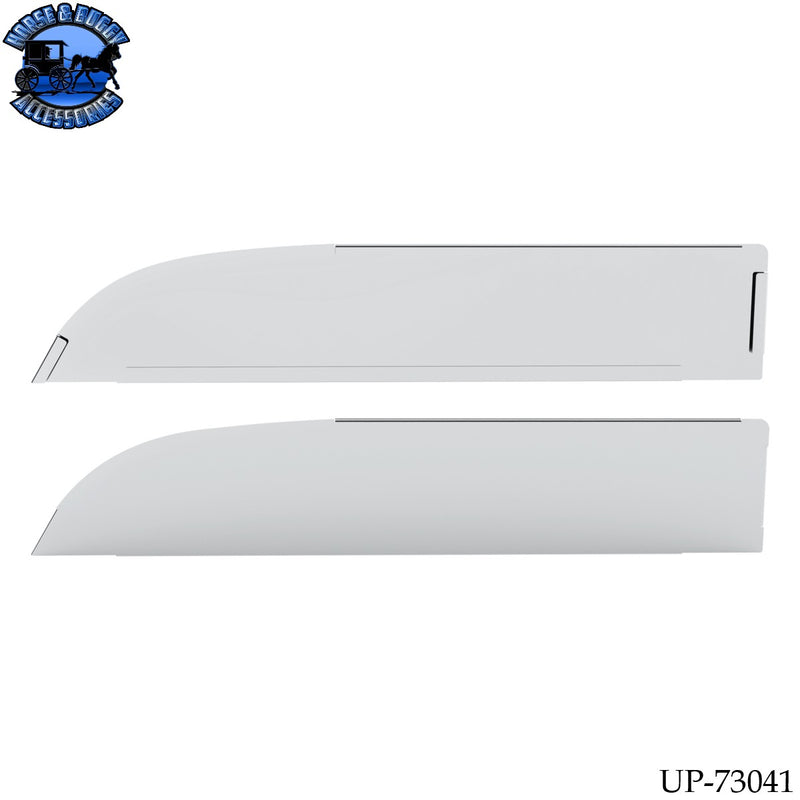 UP-73041 430 Stainless Steel 6.5" Chop Top Window Trim For 2012-2017 Peterbilt 567 & 579 (Pair)