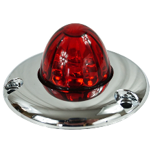 Legendary 1-1/2 Inch Watermelon Light W/ Flat Bezel - Red LED / Red Glass Lens 11002RR-3 watermelon sealed led Gray