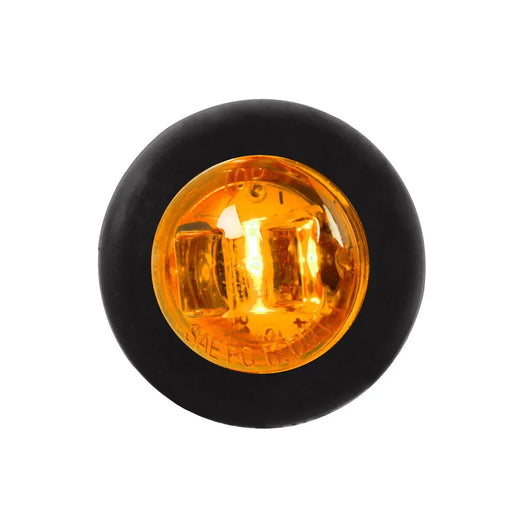74640 3/4" ROUND MINI AMBER/AMBER 1LED HIGH/LOW LIGHT W/GROMMET Dark Slate Gray