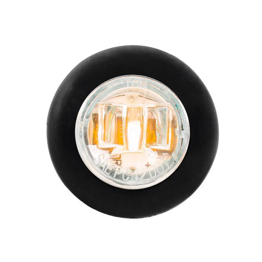 74641 3/4" ROUND MINI AMBER/CLEAR 1LED HIGH/LOW LIGHT W/GROMMET Black
