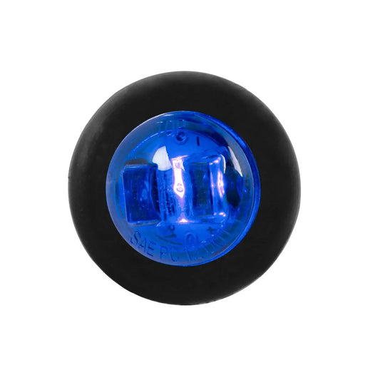 74645 3/4" ROUND MINI BLUE/BLUE 1LED HIGH/LOW LIGHT W/GROMMET Black