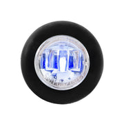 74646 3/4" ROUND MINI BLUE/CLEAR 1LED HIGH/LOW LIGHT W/GROMMET Black