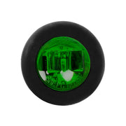 74647 3/4" ROUND MINI GREEN/GREEN 1LED HIGH/LOW LIGHT W/GROMMET Dark Green