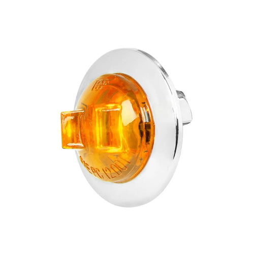 74650 3/4" ROUND MINI AMBER/AMBER 1LED HIGH/LOW LIGHT W/CR. BEZEL Goldenrod