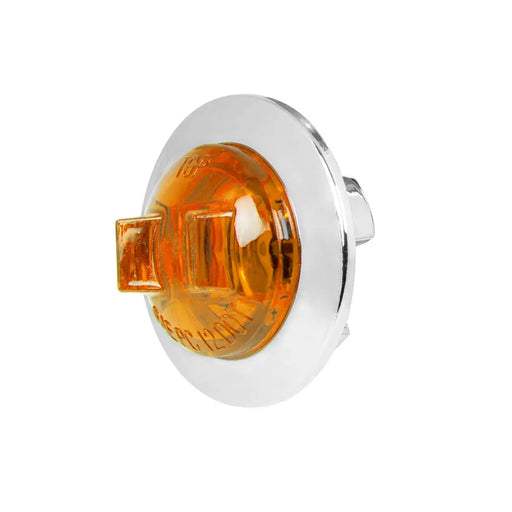 74650 3/4" ROUND MINI AMBER/AMBER 1LED HIGH/LOW LIGHT W/CR. BEZEL Light Gray