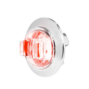 74653 3/4" ROUND MINI RED/CLEAR 1LED HIGH/LOW LIGHT W/CR. BEZEL Antique White