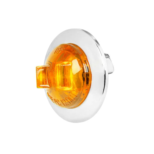 74680 3/4" ROUND MINI AMBER/AMBER 1LED MARKER LIGHT W/CR. BEZEL Goldenrod