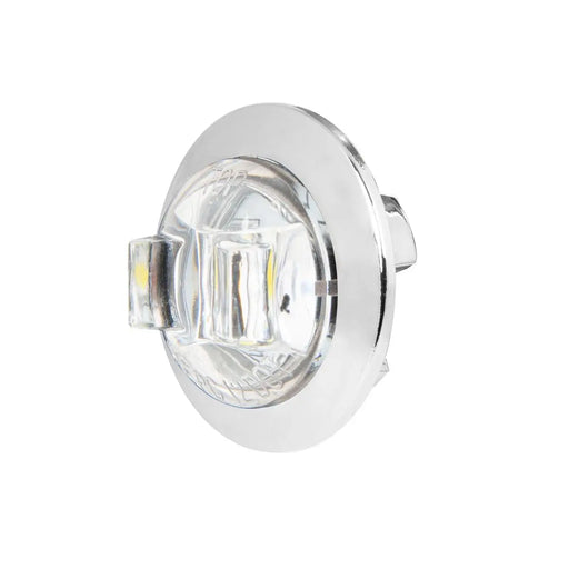 74681 3/4" ROUND MINI AMBER/CLEAR 1LED MARKER LIGHT W/CR. BEZEL Light Gray