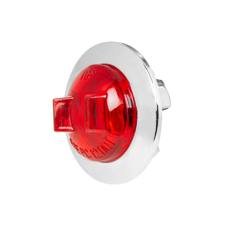 74682 3/4" ROUND MINI RED/RED 1LED MARKER LIGHT W/CR. BEZEL Firebrick