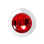 74682 3/4" ROUND MINI RED/RED 1LED MARKER LIGHT W/CR. BEZEL Firebrick
