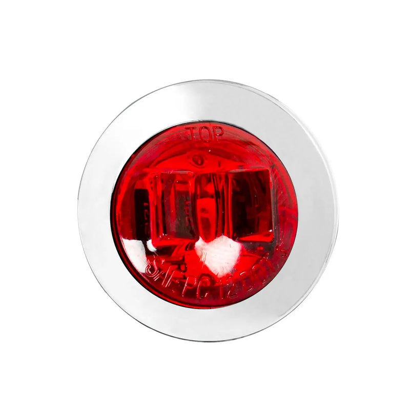 74682 3/4" ROUND MINI RED/RED 1LED MARKER LIGHT W/CR. BEZEL Firebrick