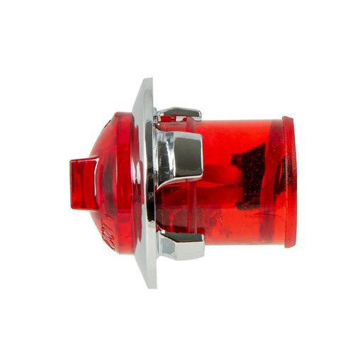 Firebrick 3/4" ROUND MINI RED/CLEAR 1LED MARKER LIGHT W/CR. BEZEL