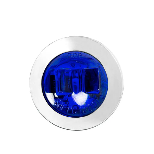 74655 3/4" ROUND MINI BLUE/BLUE 1LED HIGH/LOW LIGHT W/CR. BEZEL Navy