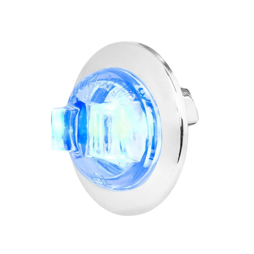 74656 3/4" ROUND MINI BLUE/CLEAR 1LED HIGH/LOW LIGHT W/CR. BEZEL Lavender