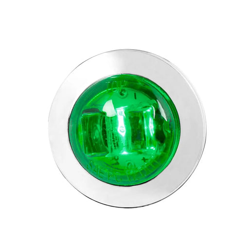 74657 3/4" ROUND MINI GREEN/GREEN 1LED HIGH/LOW LIGHT W/CR. BEZEL Lavender