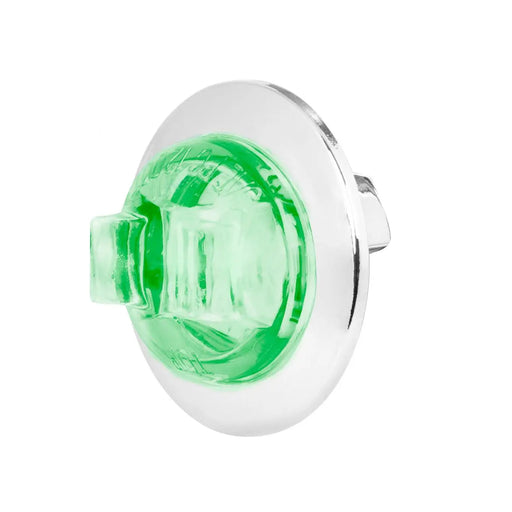 74658 3/4" ROUND MINI GREEN/CLEAR 1LED HIGH/LOW LIGHT W/CR. BEZEL Light Gray