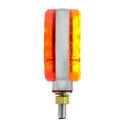 4" SMART DYNAMIC DOUBLE FACE AMBER/RED 21 LED LIGHT, DRIVER SIDE pedestal Gray