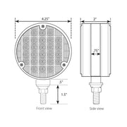 4" SMART DYNAMIC DOUBLE FACE AMBER/RED 21 LED LIGHT, DRIVER SIDE pedestal Dark Slate Gray