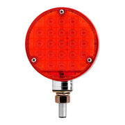 4" SMART DYNAMIC DOUBLE FACE AMBER/RED 21 LED LIGHT, DRIVER SIDE pedestal Red