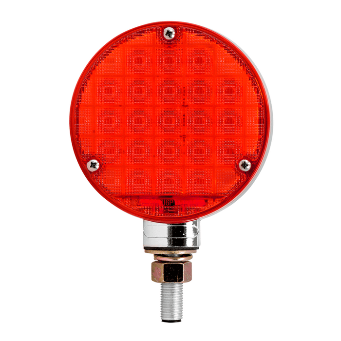 Red 4" SMART DYNAMIC DOUBLE FACE AMBER/RED 21 LED LIGHT, DRIVER SIDE pedestal