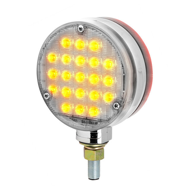 74702 4" SMART DYNAMIC DOUBLE FACE AMBER/RED/CLR 21LED LIGHT, D/S Tan