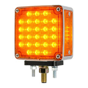 74710 SQ. SMART DYNAMIC DOUBLE FACE AMBER/RED 26 LED LIGHT, D/SIDE pedestal Dark Orange