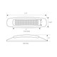 74740 5-3/4" RECT. PRIME AMBER/AMBER 4 LED DUAL FUNCTION LIGHT Light Gray
