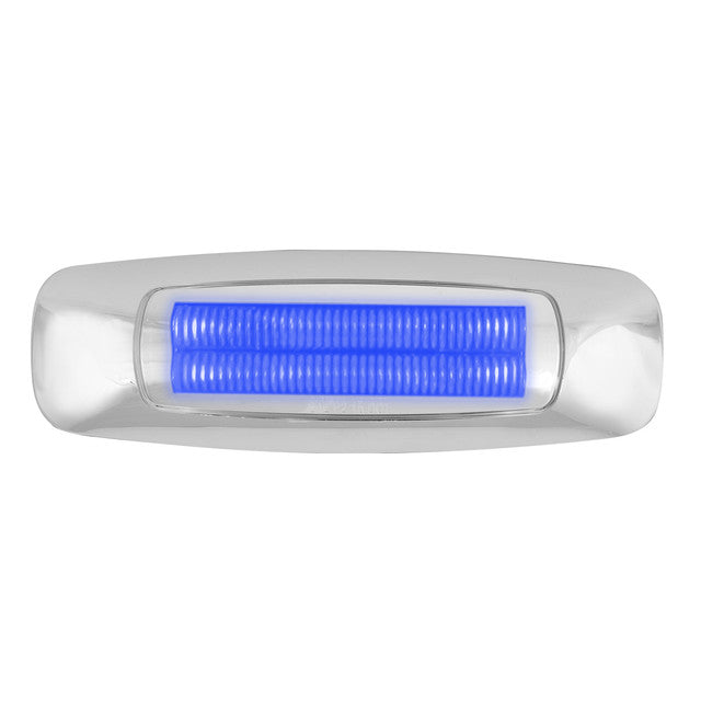 74756 5" RECT. PRIME BLUE/CLEAR 4 LED DUAL FUNCTION INT. LIGHT Light Gray