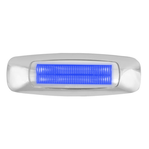 74756 5" RECT. PRIME BLUE/CLEAR 4 LED DUAL FUNCTION INT. LIGHT Light Gray