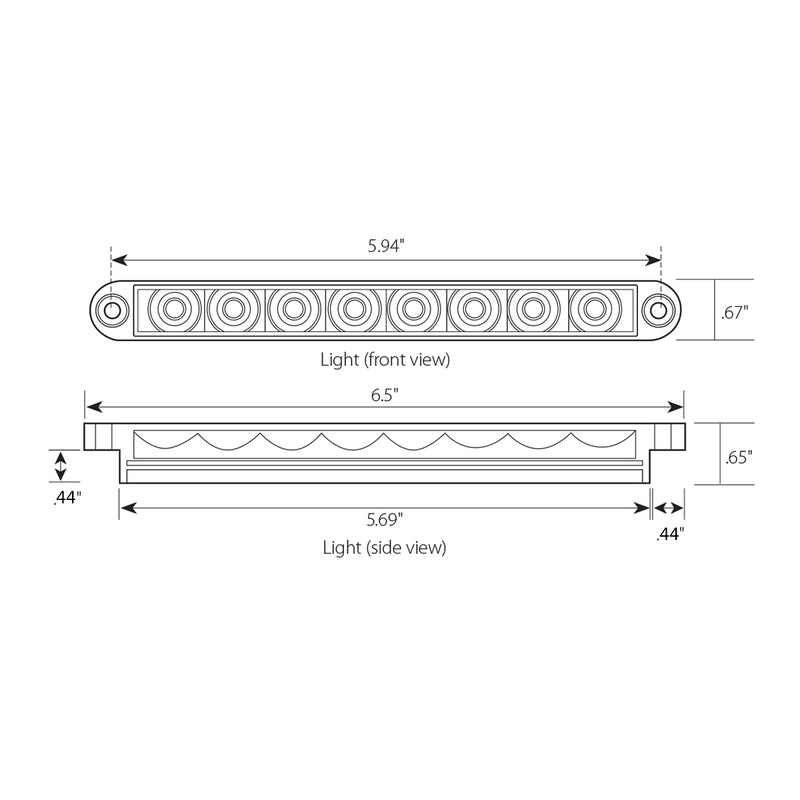 74761 Pearl Series 6-1/2" Dual Function LED Light Bar