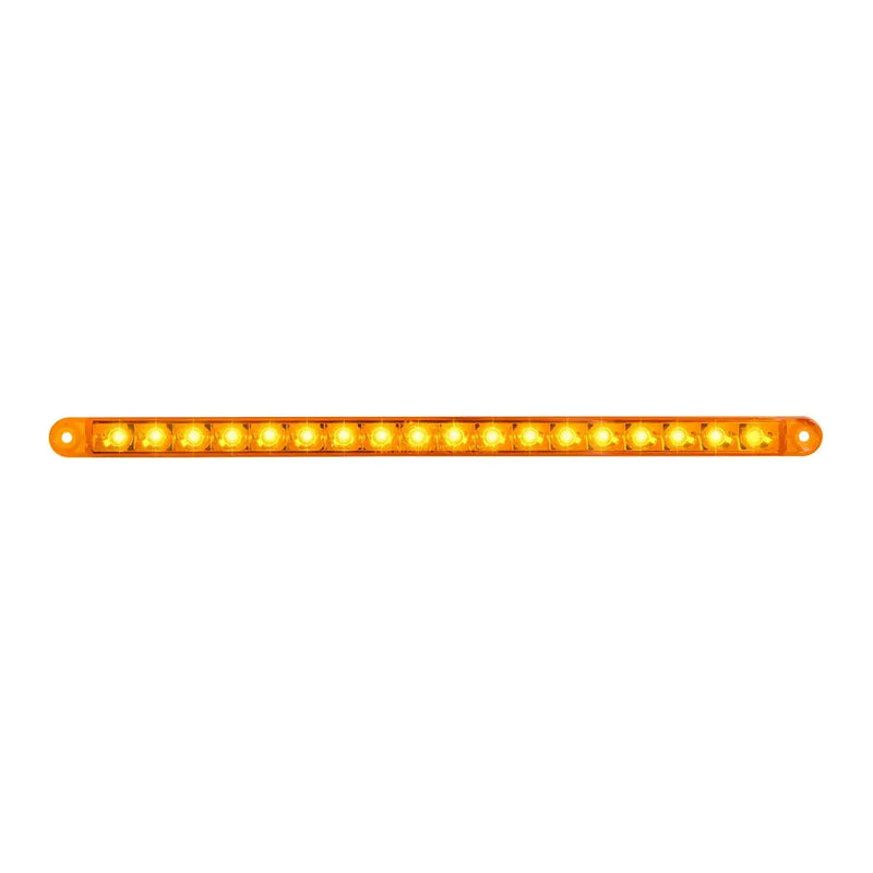 74780 12" PEARL AMBER/AMBER 18LED LIGHT BAR, 3 WIRES Dark Orange
