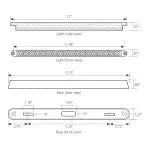 Lavender 74783 12" PEARL RED/CLEAR 18LED LIGHT BAR, 3 WIRES