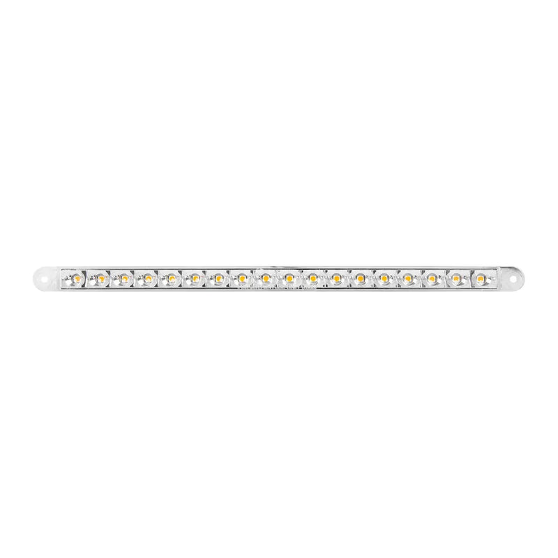 74781 12" PEARL AMBER/CLEAR 18LED LIGHT BAR, 3 WIRES Light Gray