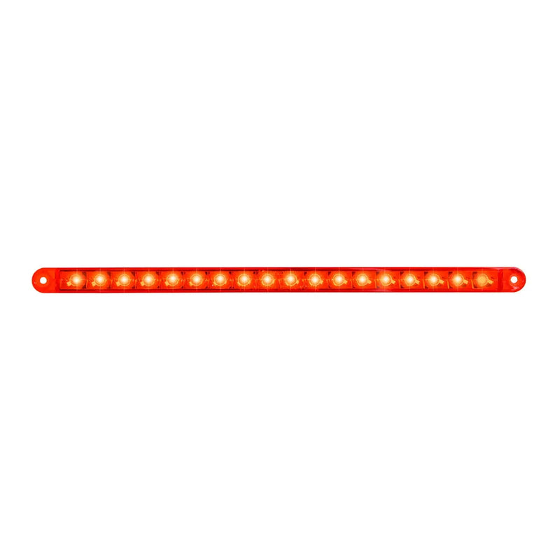 74782 12" PEARL RED/RED 18LED LIGHT BAR, 3 WIRES Orange Red