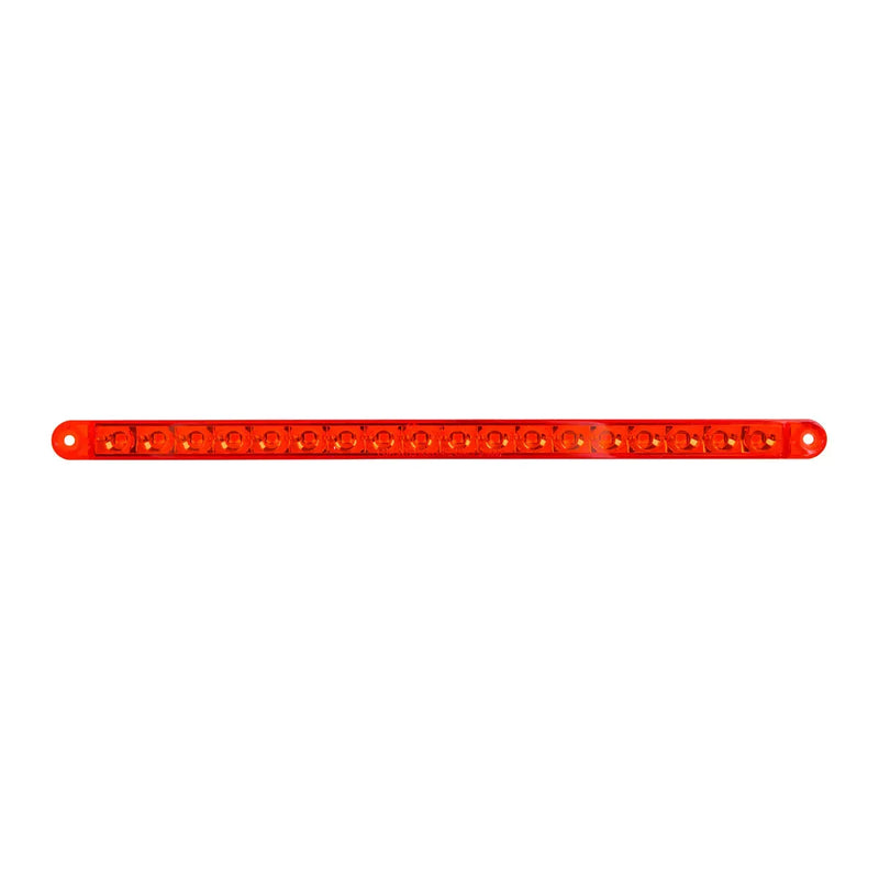74782 12" PEARL RED/RED 18LED LIGHT BAR, 3 WIRES Red