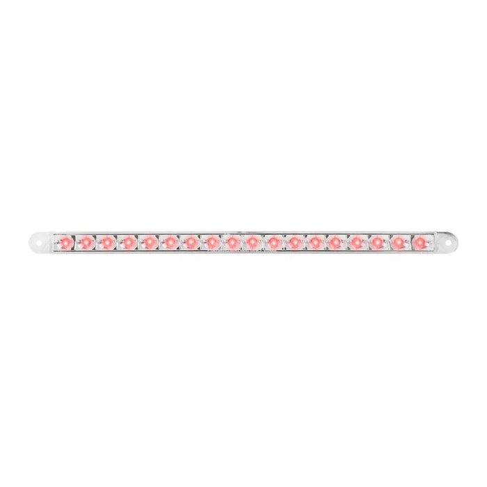 Light Gray 74783 12" PEARL RED/CLEAR 18LED LIGHT BAR, 3 WIRES