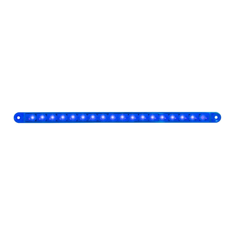 74785 12" PEARL BLUE/BLUE 18LED LIGHT BAR, 3 WIRES Royal Blue
