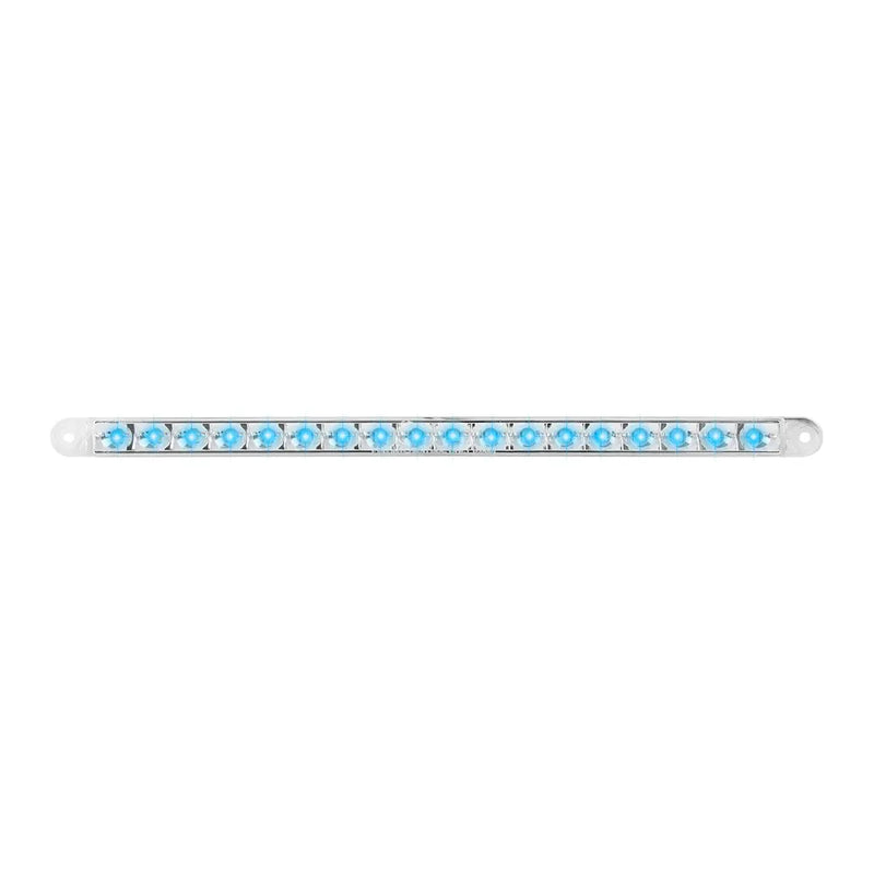 74786 12" PEARL BLUE/CLEAR 18LED LIGHT BAR, 3 WIRES Light Gray