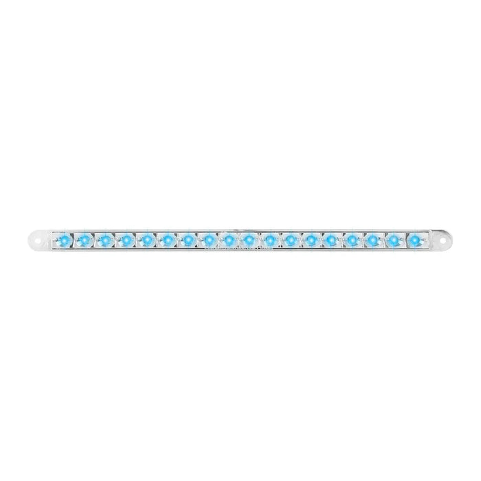 Light Gray 74786 12" PEARL BLUE/CLEAR 18LED LIGHT BAR, 3 WIRES