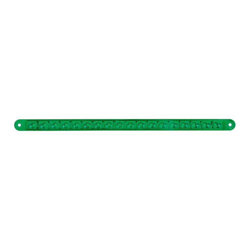 74787 12" PEARL GREEN/GREEN 18LED LIGHT BAR, 3 WIRES Sea Green