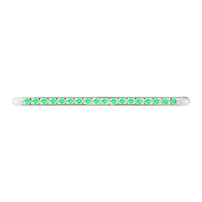 74788 12" PEARL GREEN/CLEAR 18LED LIGHT BAR, 3 WIRES Light Gray