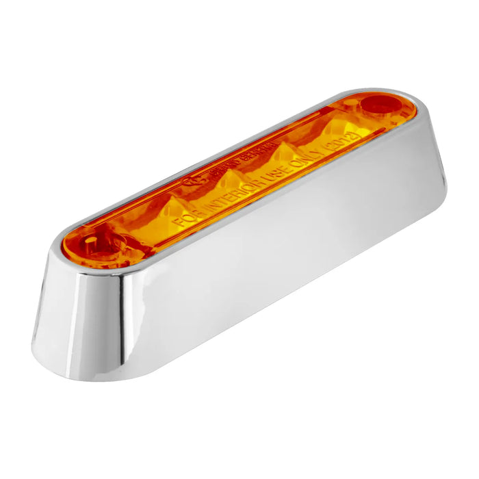 Light Gray 3-1/2″ Marker & Turn LED Light (Choose a Color) AMBER/AMBER (W/BEZEL)