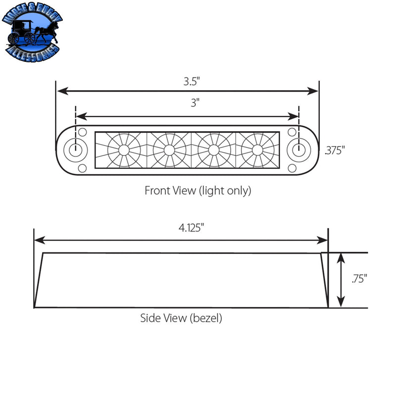 3-1/2" Marker & Turn LED Light (Choose a Color)