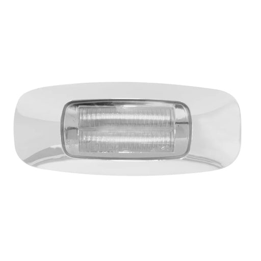 Light Gray 3-1/2" RECT. PRIME AMBER/CLEAR 4 LED MARKER SEALED LIGHT LED Rectangular Light